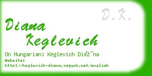 diana keglevich business card